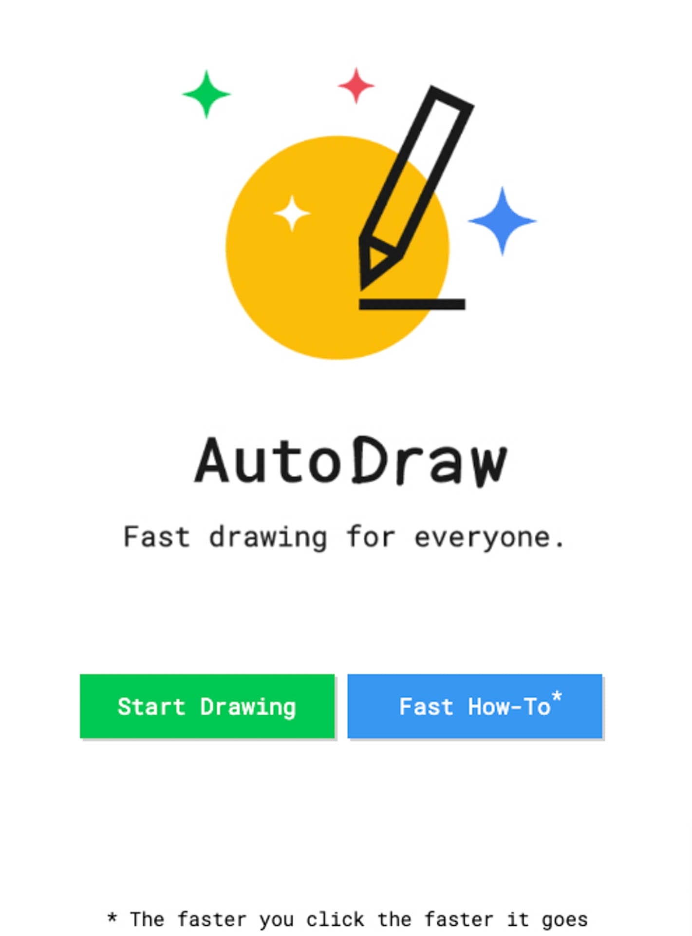 AutoDraw homepage